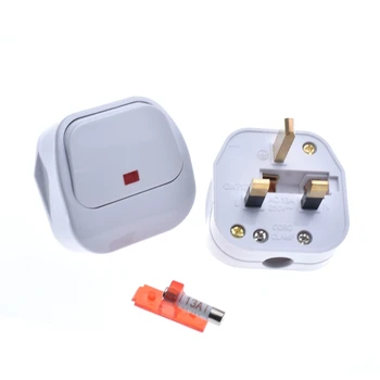 UK 13A 3 Pin AC Electrical Power Wiring Male Plug Socket With Led Switch Detachable Extension Cord Plug Type G Adapter With Fuse
UK 13A 3 Pin AC Electrical Power Wiring Male Plug Socket With Led Switch Detachable Extension Cord Plug Type G Adapter With Fuse
