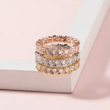 V-98 Fashion Cubic Zircon Pave Band Eternity Stacking Rings For Women White Gold Round Crystal Party Wedding Rings Wholesale
V-98 Fashion Cubic Zircon Pave Band Eternity Stacking Rings For Women White Gold Round Crystal Party Wedding Rings Wholesale