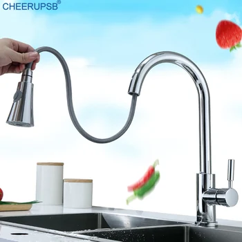 Kitchen Sink Pull Out Faucet Hot Cold Mixer Crane Deck Mount Shower Column Water Taps Stainless Steel Pullable Chrome Faucet Tap
Kitchen Sink Pull Out Faucet Hot Cold Mixer Crane Deck Mount Shower Column Water Taps Stainless Steel Pullable Chrome Faucet Tap