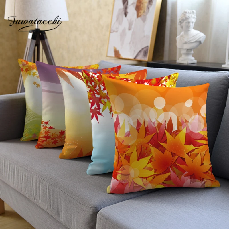 Fuwatacchi Maple leaf Cushion Covers LeavesPattern Throw Pillowcases Decorations for Home Living Room Pillow Covers Home Decor 
Fuwatacchi Maple leaf Cushion Covers LeavesPattern Throw Pillowcases Decorations for Home Living Room Pillow Covers Home Decor
