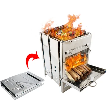 Foldable Camping Stove Portable Windproof Barbecue Box For Picnic Hiking Charcoal Wood Burning Stove Oven With BBQ Grill
Foldable Camping Stove Portable Windproof Barbecue Box For Picnic Hiking Charcoal Wood Burning Stove Oven With BBQ Grill