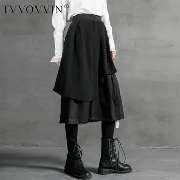 loose Irregular Stitching Skirts Womens Spring and Autumn 2020 New Elasticated Waist Skirts Fashion Trend Black Gothic P061
loose Irregular Stitching Skirts Womens Spring and Autumn 2020 New Elasticated Waist Skirts Fashion Trend Black Gothic P061