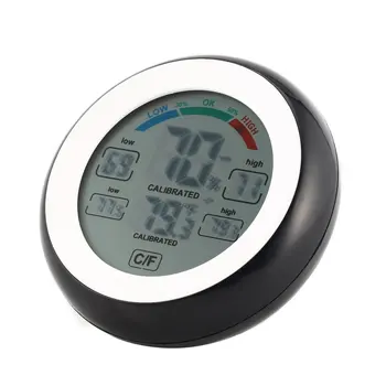 Round LCD Touchscreen Indoor Temperature Hygrometer Weather Station Digital Backlight Touch Screen Time Clock Thermometer
Round LCD Touchscreen Indoor Temperature Hygrometer Weather Station Digital Backlight Touch Screen Time Clock Thermometer