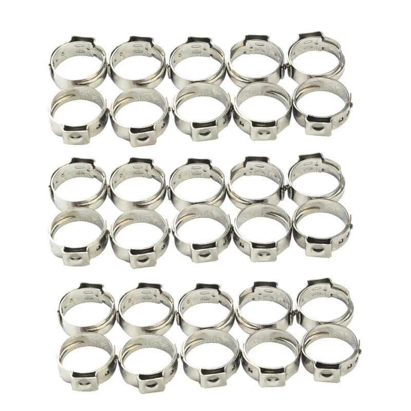 Set 1/2 PEX Stainless Steel Clamp Cinch Rings Crimp Pinch Fitting 30pcs Lot 
Set 1/2 PEX Stainless Steel Clamp Cinch Rings Crimp Pinch Fitting 30pcs Lot