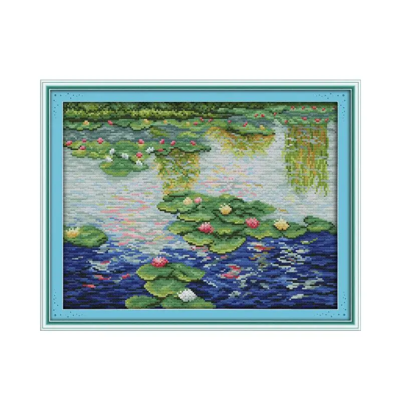 Water lily in the pond cross stitch kit flower 18ct 14ct 11ct count printed canvas stitching embroidery DIY handmade needlework
Water lily in the pond cross stitch kit flower 18ct 14ct 11ct count printed canvas stitching embroidery DIY handmade needlework
