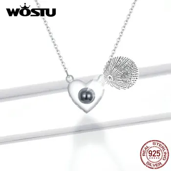 WOSTU 925 Sterling Silver 100 Languages I love U Necklace Chain Link For Women Wedding Engagement Necklace Jewelry FNN143 
WOSTU 925 Sterling Silver 100 Languages I love U Necklace Chain Link For Women Wedding Engagement Necklace Jewelry FNN143
