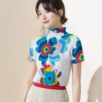 Pleated Tops Women's Slim Fit Slimming 2020 Spring Summer Thin Section Versatile T-shirt Women's High Collar Short Sleeve
Pleated Tops Women's Slim Fit Slimming 2020 Spring Summer Thin Section Versatile T-shirt Women's High Collar Short Sleeve