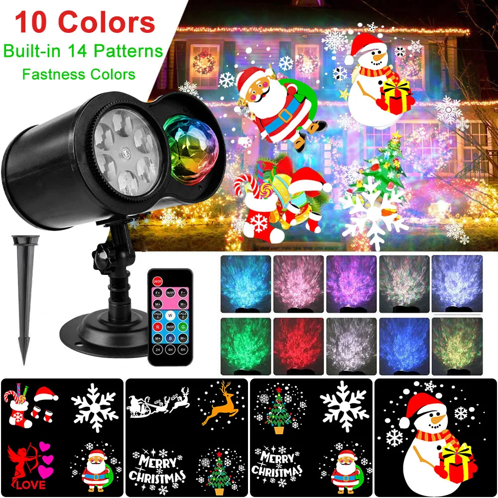 LED Projector Lights Christmas Party Ocean Wave Remote 14 Patterns Landscape Linghting Waterproof Outdoor Home Decorations
LED Projector Lights Christmas Party Ocean Wave Remote 14 Patterns Landscape Linghting Waterproof Outdoor Home Decorations