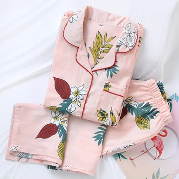 Korea Cute Pajamas Set Shirt+pants Full Cotton Sleepwear Set Lovers Women New Ladies Femme Turn-down Collar Female Homewear
Korea Cute Pajamas Set Shirt+pants Full Cotton Sleepwear Set Lovers Women New Ladies Femme Turn-down Collar Female Homewear