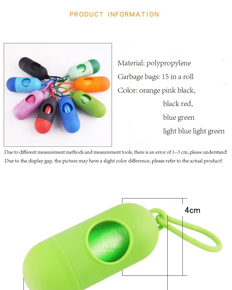 Generic Pick Up Toilet Trash Bag Box Capsule Box Simple Pet Cleaning