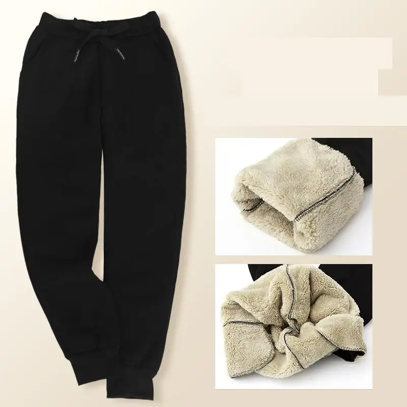 Casual Winter Thick Warm Lambswool Women Pants Fashion Lady Loose Harem Pants Elastic Waist Black Trousers Pantalon Femme 
Casual Winter Thick Warm Lambswool Women Pants Fashion Lady Loose Harem Pants Elastic Waist Black Trousers Pantalon Femme