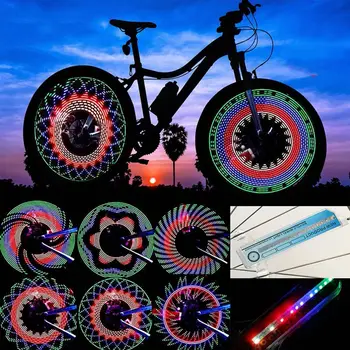 

Bicycle Wheels Lights 32LED Spokes Light Double-Sided Colorful Bike Warning Lamp Multi-Pattern Bicycle Hot Cycling Equipment