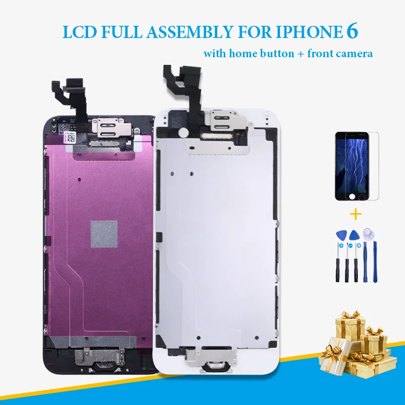 Full Assembly lcd Screen For iPhone 6 6G LCD display Replacement Touch Screen Digitizer Pre-assembled +home button + camera
Full Assembly lcd Screen For iPhone 6 6G LCD display Replacement Touch Screen Digitizer Pre-assembled +home button + camera