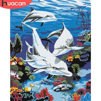 HUACAN Oil Painting Dolphin Animals HandPainted Kits Drawing Canvas Pictures By Numbers Home Decoration Sea DIY Gift
HUACAN Oil Painting Dolphin Animals HandPainted Kits Drawing Canvas Pictures By Numbers Home Decoration Sea DIY Gift