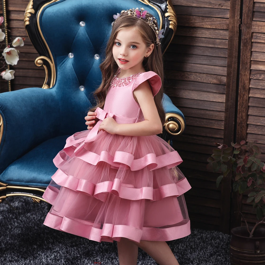 

Vgiee Kids Toddler Christmas Dress Little Girl Baby Clothes Thanksgiving Princess Dresses for Wedding and Party CC800