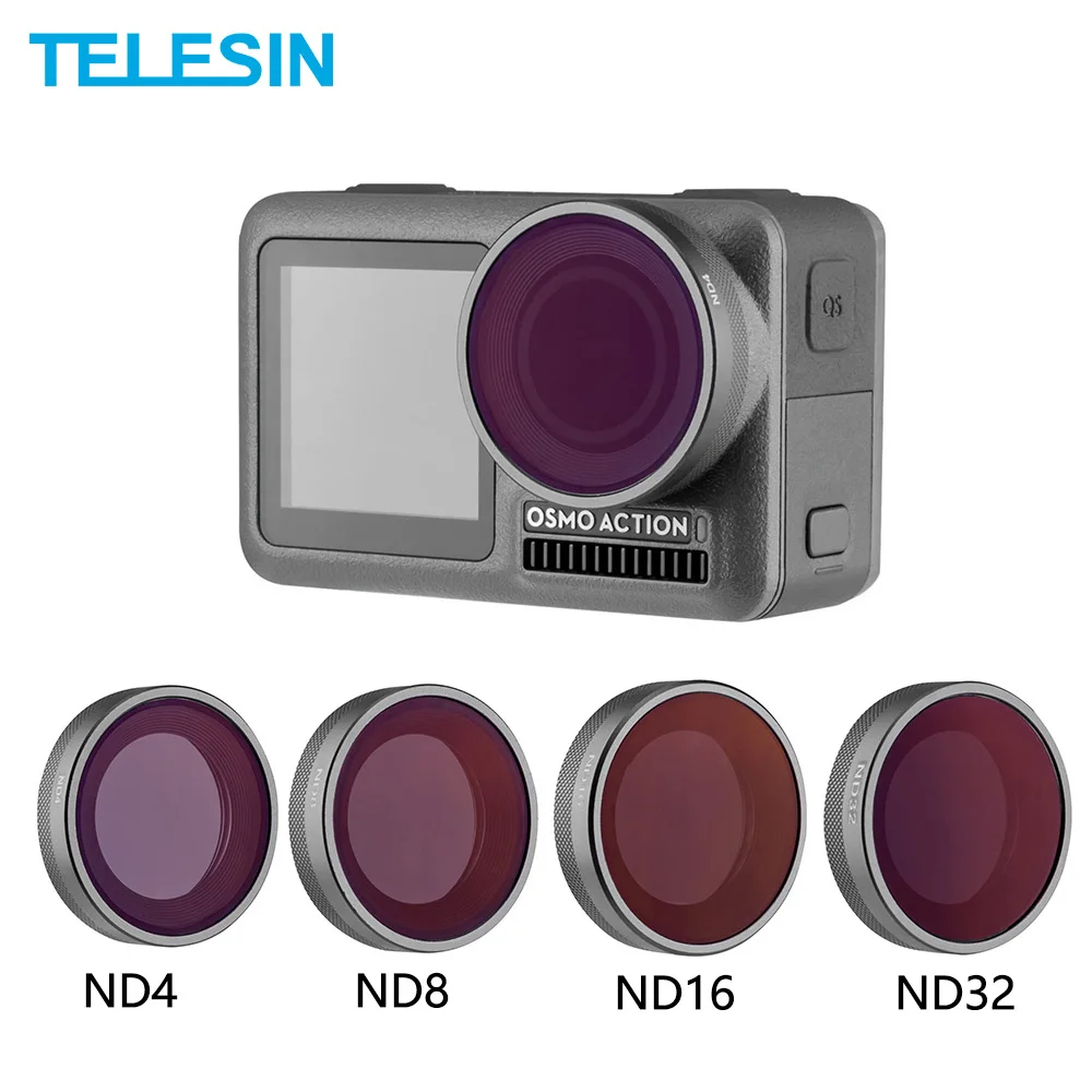 TELESIN Camera Lens Filter ND4 ND8 ND16 ND32 Set Neutral Density Lens Protector For DJI Osmo Action Accessories
TELESIN Camera Lens Filter ND4 ND8 ND16 ND32 Set Neutral Density Lens Protector For DJI Osmo Action Accessories