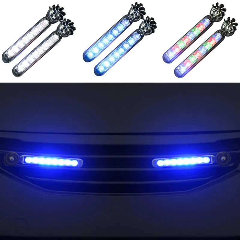2 шт. светодиодный фонарь на ветровой энергии для автомобиля дневного света Fiat Panda