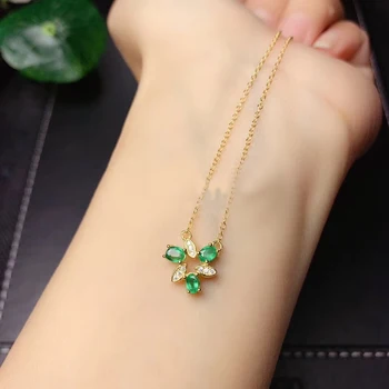 Natural Emerald Pendant Gemstone 925 sterling silver Jewelry Valentine Present Gift Flower Design
Natural Emerald Pendant Gemstone 925 sterling silver Jewelry Valentine Present Gift Flower Design