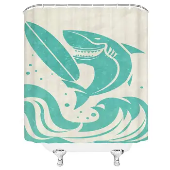 Shark Shower Curtain Sea Animal Whale Ocean Waves Hand Dawn 3D Artwork Printing Polyester Fabric Bathroom Shower Curtain Set
Shark Shower Curtain Sea Animal Whale Ocean Waves Hand Dawn 3D Artwork Printing Polyester Fabric Bathroom Shower Curtain Set