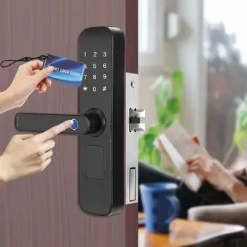 Digital Door Lock Smart Door Lock Fingerprint Password IC Card Touch Screen with Mechanical Key
Digital Door Lock Smart Door Lock Fingerprint Password IC Card Touch Screen with Mechanical Key