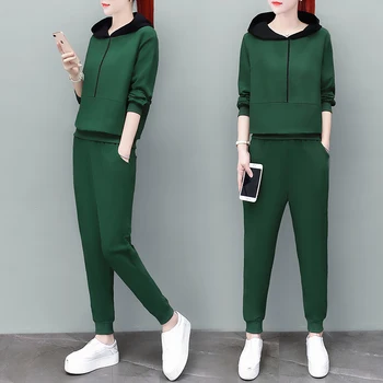 fall 2020 hoodie plus size 2 piece set women two piece set top and pants korean fashion clothing autumn clothes women outfits 
fall 2020 hoodie plus size 2 piece set women two piece set top and pants korean fashion clothing autumn clothes women outfits