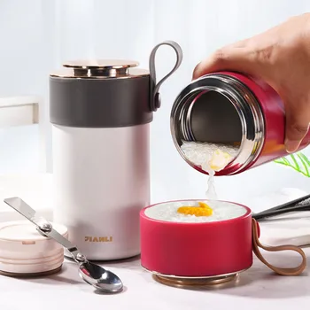600ML/1000ML Thermal Lunch Box Portable Double Stainless Steel Insulation Bento Box Food Soup Containers With Folding Spoon
600ML/1000ML Thermal Lunch Box Portable Double Stainless Steel Insulation Bento Box Food Soup Containers With Folding Spoon