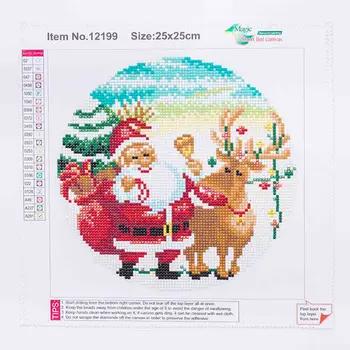 Diamond Painting Santa Claus Cross Stitch full Round rhinestone Diamond Embroidery deer Mosaic scenery home decor Christmas gift
Diamond Painting Santa Claus Cross Stitch full Round rhinestone Diamond Embroidery deer Mosaic scenery home decor Christmas gift