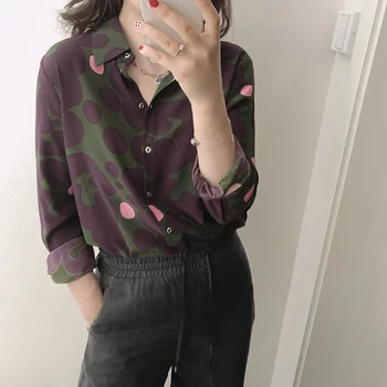 Women Shirt Sun Flower Silk Shirt Fashion Printing Simple and Elegant 
Women Shirt Sun Flower Silk Shirt Fashion Printing Simple and Elegant