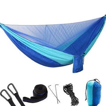 290X140cm Outdoor Camping Hammock Parachute Cloth Single Camping Hammock Camping Swing Canvas With Mosquito-Net For Outdoor New
290X140cm Outdoor Camping Hammock Parachute Cloth Single Camping Hammock Camping Swing Canvas With Mosquito-Net For Outdoor New