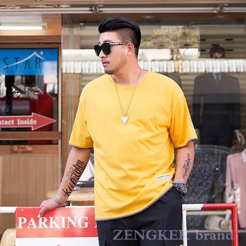 Tide fat summer short-sleeved men's plus fat XL loose casual solid color simple printing hit color T-shirt 7xl
Tide fat summer short-sleeved men's plus fat XL loose casual solid color simple printing hit color T-shirt 7xl