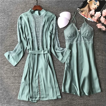 Sexy Women V-Neck Night Robe Strap Top Pajamas Summer Two Piece Sleepwear Sets Casual Home Wear Nightwear Sleep Kimono Bath Gown
Sexy Women V-Neck Night Robe Strap Top Pajamas Summer Two Piece Sleepwear Sets Casual Home Wear Nightwear Sleep Kimono Bath Gown