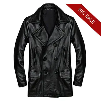 2020 Black Men Long Casual Leather Jacket XXXXXL Double Breasted Genuine Cowhide Russian Classic Slim Fit Leather Coat
2020 Black Men Long Casual Leather Jacket XXXXXL Double Breasted Genuine Cowhide Russian Classic Slim Fit Leather Coat