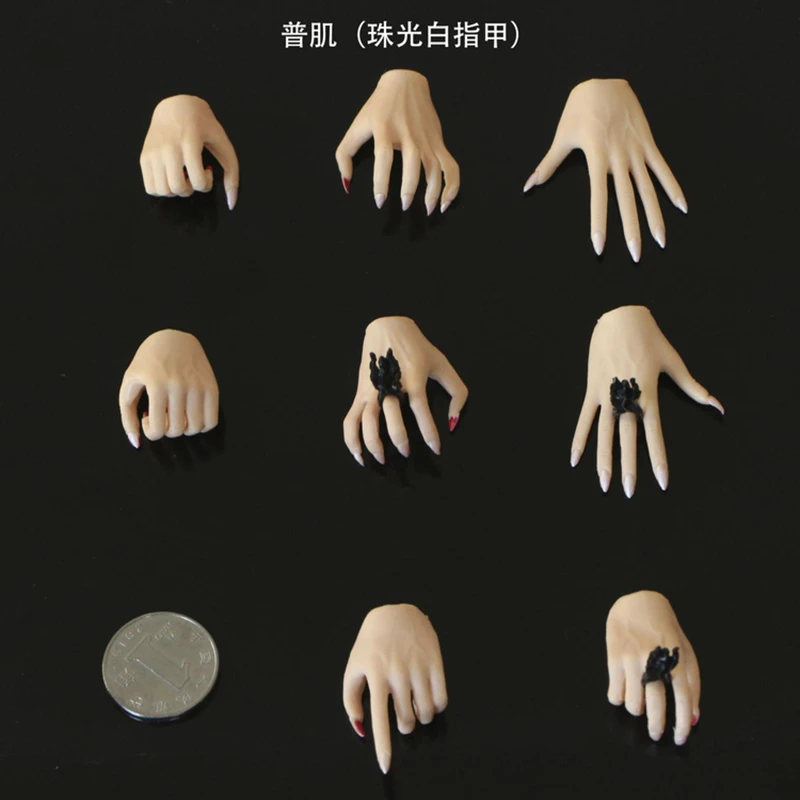 1/6 Scale 4 Pairs/set Women's Eagle Claw Pale Hand Types with White Fingernails for 12''Female
1/6 Scale 4 Pairs/set Women's Eagle Claw Pale Hand Types with White Fingernails for 12''Female