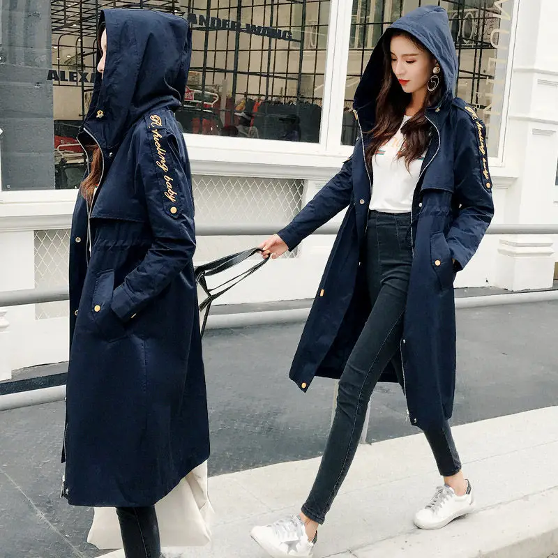 2019 Spring Autumn Windbreaker Jacket Women New Long Coat Hooded Patch Letter Loose Outwear Korean Casual Chaqueta Mujer f1782
2019 Spring Autumn Windbreaker Jacket Women New Long Coat Hooded Patch Letter Loose Outwear Korean Casual Chaqueta Mujer f1782