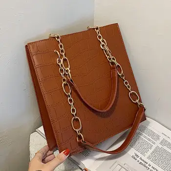 Crocodile pattern Large Tote bag 2020 New High quality PU Leather Women's Designer Handbag High capacity Chain Shoulder Bags
Crocodile pattern Large Tote bag 2020 New High quality PU Leather Women's Designer Handbag High capacity Chain Shoulder Bags