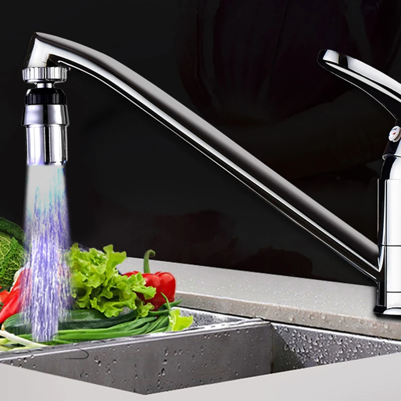 New LED Faucet Light Tap Nozzle RGB 7Colors Change Blinking Temperature Faucet Aerator Water Saving Kitchen Bathroom Accessories
New LED Faucet Light Tap Nozzle RGB 7Colors Change Blinking Temperature Faucet Aerator Water Saving Kitchen Bathroom Accessories