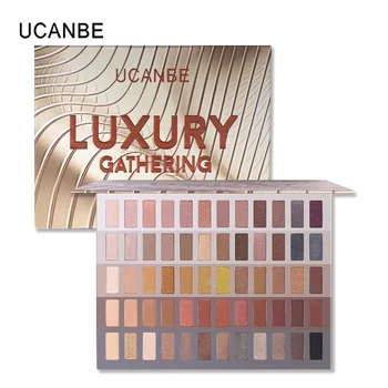 

Ucanbe Luxury Gathering 60 Colors Eyeshadow Palette Honey Shimmer Makeup Smoky Long-Lasting Pigment Matte Eye Shadow