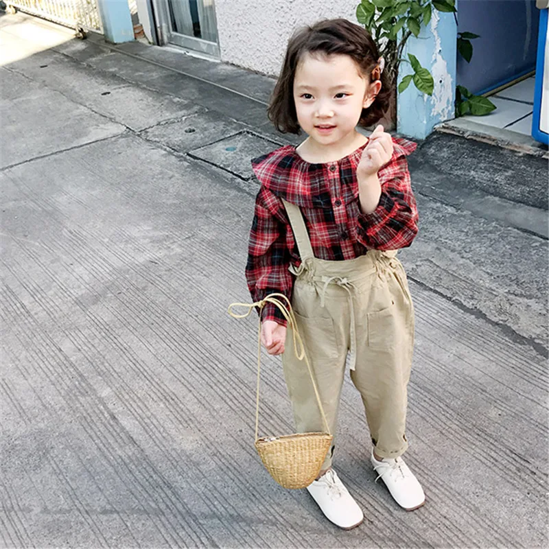 2019 autumn kids autumn clothes set for children clothing sets plaid tshirt+overalls kids tracksuit girls long sleeve outfits 
2019 autumn kids autumn clothes set for children clothing sets plaid tshirt+overalls kids tracksuit girls long sleeve outfits