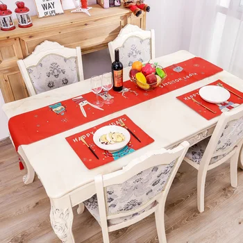 Christmas Table Runner Polyester Print Table Flag Dining Table Desktop Tablecloths Hotel Home Festival Christmas Decoration 
Christmas Table Runner Polyester Print Table Flag Dining Table Desktop Tablecloths Hotel Home Festival Christmas Decoration
