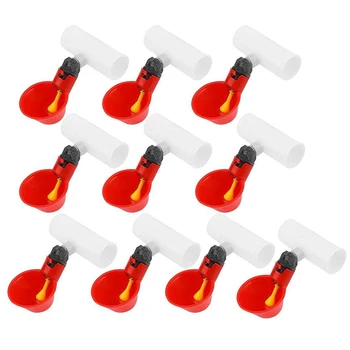 Chicken Drinking Cup 10 Pieces Automatic Drinker Drinker Red Plastic Duck Bird Quail Pigeon Hen Drinker Bowl
Chicken Drinking Cup 10 Pieces Automatic Drinker Drinker Red Plastic Duck Bird Quail Pigeon Hen Drinker Bowl