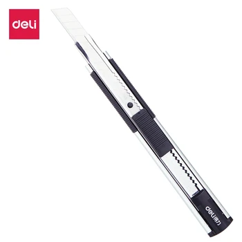Deli Zinc Alloy Self-locking Function Safety Utility Knife Soft Rubberized Comfortable Hand Feeling Box Cutter Silver 2072
Deli Zinc Alloy Self-locking Function Safety Utility Knife Soft Rubberized Comfortable Hand Feeling Box Cutter Silver 2072