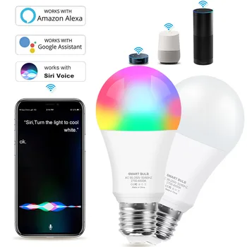 E27 Smart Led Lamp 12W Wifi Led Bulb Light Colorful Changing Bulb RGB /Cold White /White APP Operate Siri Alexa Google Assistant
E27 Smart Led Lamp 12W Wifi Led Bulb Light Colorful Changing Bulb RGB /Cold White /White APP Operate Siri Alexa Google Assistant
