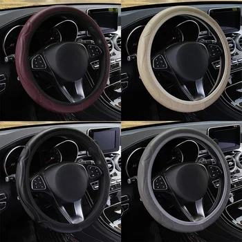 LEEPEE Car Steering Wheel Cover Steering Covers Universal Anti-Slip Car Styling Interior Accessories Embossing Leather
LEEPEE Car Steering Wheel Cover Steering Covers Universal Anti-Slip Car Styling Interior Accessories Embossing Leather