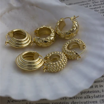 Peri'sBox 3 Designs Threads Textured Gold Earrings Multi Row Beads Geometric Earrings Carved Rhombus Minimalist Huggie Earrings
Peri'sBox 3 Designs Threads Textured Gold Earrings Multi Row Beads Geometric Earrings Carved Rhombus Minimalist Huggie Earrings