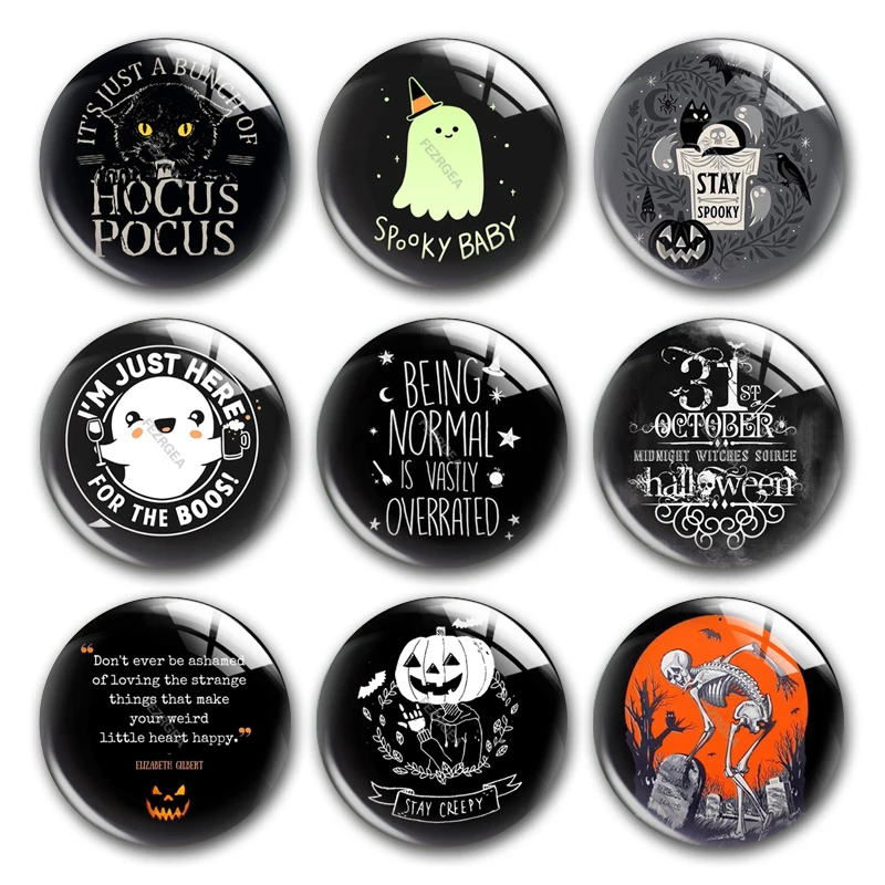 Handmade Boo ghost Halloween party witch Spider Round photo glass cabochons demo flat back DIY jewlery Making findings accessory
Handmade Boo ghost Halloween party witch Spider Round photo glass cabochons demo flat back DIY jewlery Making findings accessory