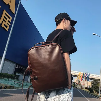 Korean version of double shoulder bag trend leather lock double shoulder bag computer bag men's document computer backpack
Korean version of double shoulder bag trend leather lock double shoulder bag computer bag men's document computer backpack