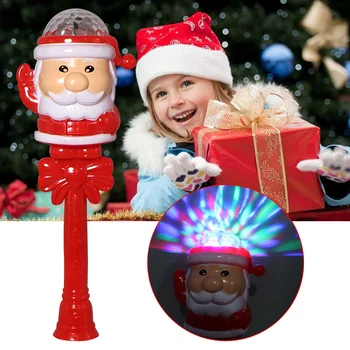 Christmas Cute Santa Claus LED Light Flash Stick Toys Flashing Projector Toy for Children Xmas Christmas Gifts Party Decoration
Christmas Cute Santa Claus LED Light Flash Stick Toys Flashing Projector Toy for Children Xmas Christmas Gifts Party Decoration