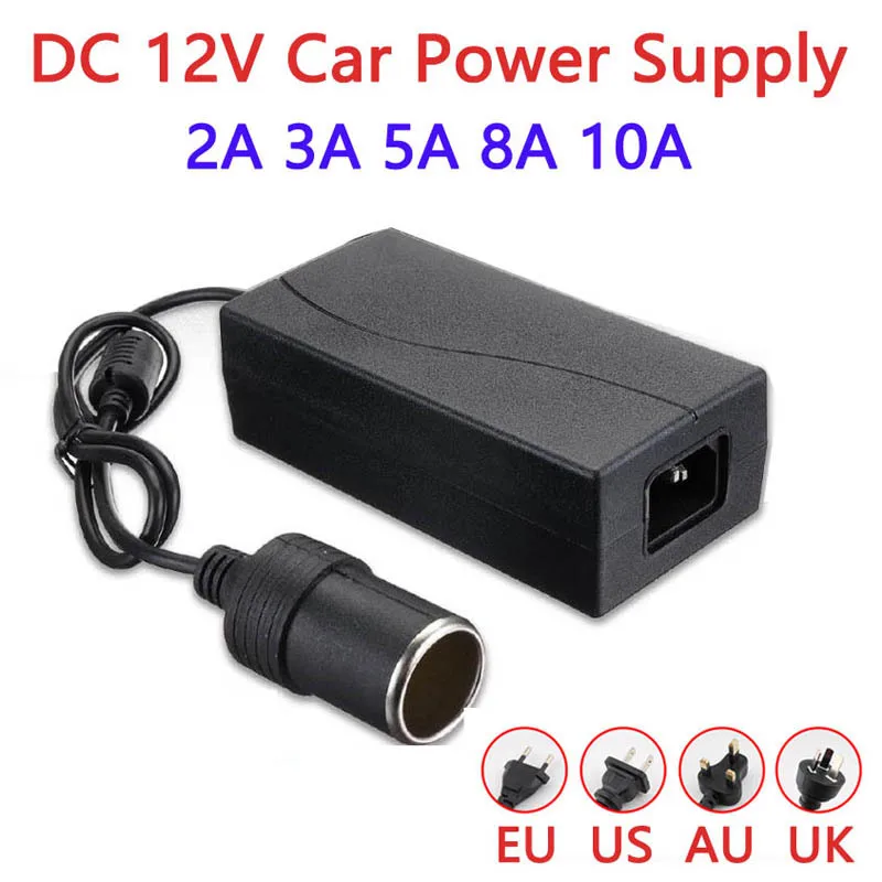 Universal EU US Plug Power Adapter Charger AC 220V to 12V 2A 3A 5A 6A 8A 10A Power adaptador 12V 2A Car Socket Cigarette lighter
Universal EU US Plug Power Adapter Charger AC 220V to 12V 2A 3A 5A 6A 8A 10A Power adaptador 12V 2A Car Socket Cigarette lighter