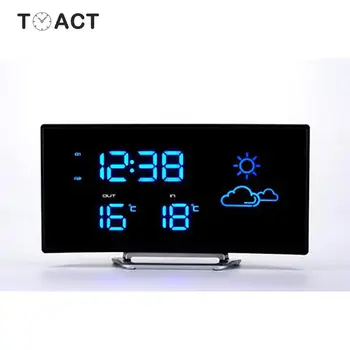 Arc Shape Digital LED Alarm Clock Temperature Display Weather Forecast Fm Radio Snooze Function Home Decoration Desk Table Clock
Arc Shape Digital LED Alarm Clock Temperature Display Weather Forecast Fm Radio Snooze Function Home Decoration Desk Table Clock