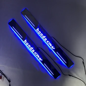 Acrylic door sill plate strip with led decorative welcome light moving door scuff for Honda CRV
Acrylic door sill plate strip with led decorative welcome light moving door scuff for Honda CRV